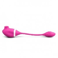 Clitoral Sucking Vibrator with Vibrating Egg Silicone 10 Function PINK